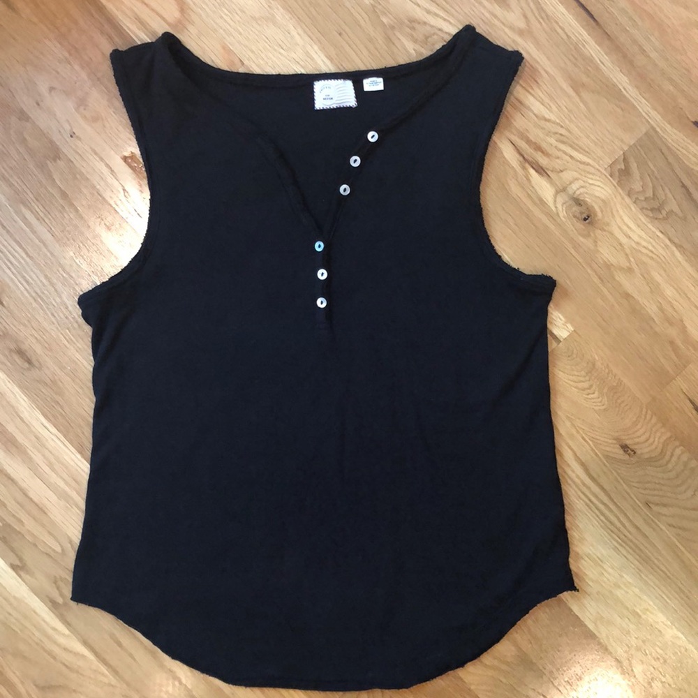 Anthropologie Henley Sleeveless Top